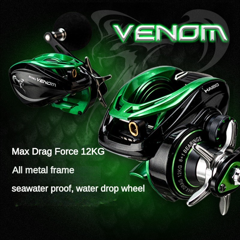 HAIBO VENOM-carrete de pesca a - Reel Oil reseña y precio